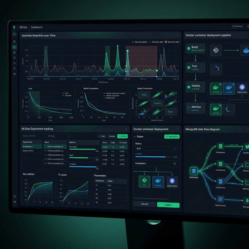 MLOps dashboard with anomaly detection